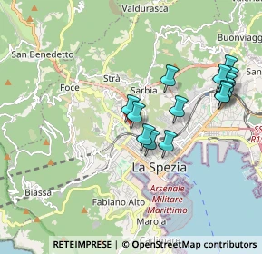 Mappa Via Oldoini Alfredo, 19122 La Spezia SP, Italia (1.86857)