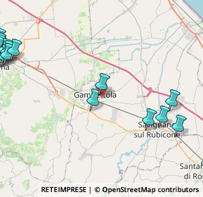 Mappa Via Monti, 47035 Gambettola FC, Italia (7.3075)