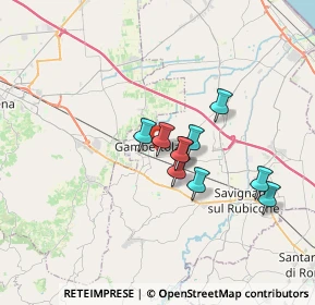 Mappa Via Monti, 47035 Gambettola FC, Italia (3.64167)