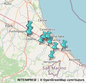 Mappa Via Sottorigossa, 47035 Gambettola FC, Italia (9.56636)