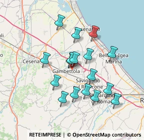 Mappa Via Sottorigossa, 47035 Gambettola FC, Italia (6.35412)