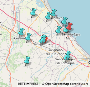 Mappa Via Sottorigossa, 47035 Gambettola FC, Italia (7.53286)