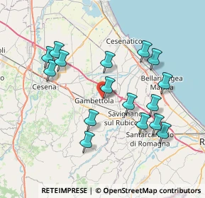Mappa Via Sottorigossa, 47035 Gambettola FC, Italia (7.64125)
