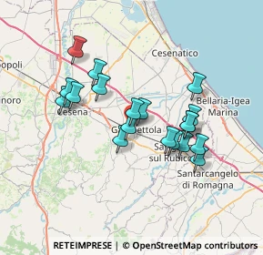 Mappa Via Corbara, 47035 Gambettola FC, Italia (6.17579)