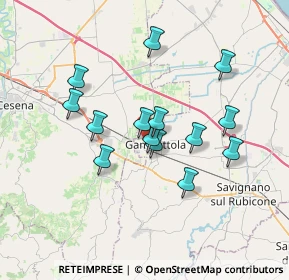Mappa Via Corbara, 47035 Gambettola FC, Italia (3.08143)