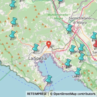 Mappa Via Bartolomeo Beverini, 19126 La Spezia SP, Italia (6.59813)