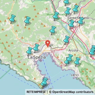 Mappa Via Bartolomeo Beverini, 19126 La Spezia SP, Italia (6.1085)