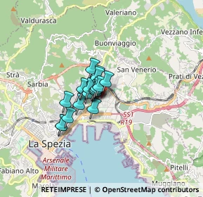 Mappa Via Bartolomeo Beverini, 19126 La Spezia SP, Italia (0.873)