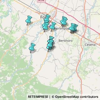 Mappa Via Sbaraglio, 47014 Meldola FC, Italia (6.21813)