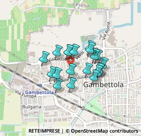 Mappa Via Giuseppe Verdi, 47035 Gambettola FC, Italia (0.3055)