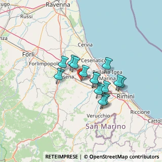 Mappa Largo Angelo Boschetti, 47035 Gambettola FC, Italia (9.98071)