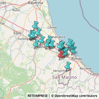 Mappa Largo Angelo Boschetti, 47035 Gambettola FC, Italia (10.8765)