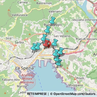 Mappa Via Michele Rossi, 19126 La Spezia SP, Italia (1.08286)