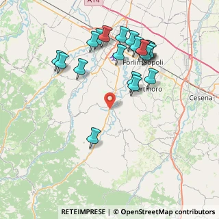 Mappa Via Indipendenza, 47014 Meldola FC, Italia (8.4905)