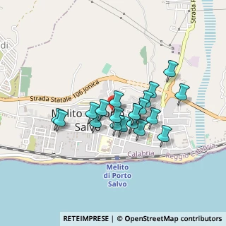 Mappa Via Nino Bixio, 89063 Melito di Porto Salvo RC, Italia (0.366)