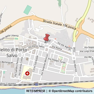 Mappa Via Roma, 19, 89063 Melito di Porto Salvo, Reggio di Calabria (Calabria)
