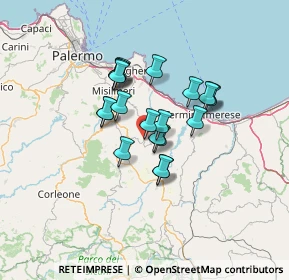 Mappa Via Camillo Benso Conte di Cavour, 90020 Baucina PA, Italia (10.697)