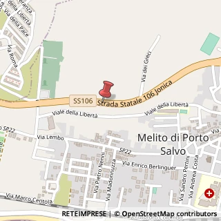 Mappa Strada Statale 106 Ionica, 89063 Melito di Porto Salvo RC, Italia, 89063 Melito di Porto Salvo, Reggio di Calabria (Calabria)