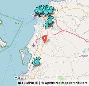 Mappa Trapani, 91100 Rilievo TP, Italia (9.807)