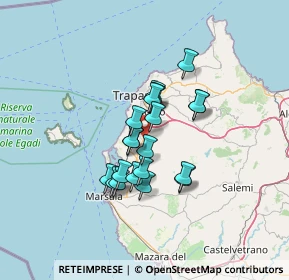 Mappa 91100 Rilievo TP, Italia (10.927)