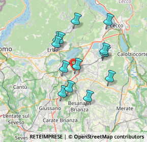 Mappa Via Giuseppe Garibaldi, 23845 Costa Masnaga LC, Italia (6.32462)