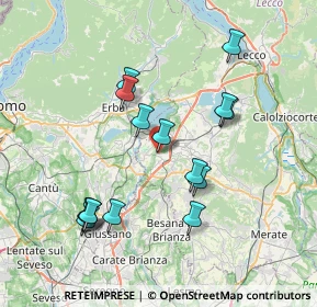 Mappa Via Giuseppe Garibaldi, 23845 Costa Masnaga LC, Italia (7.30933)