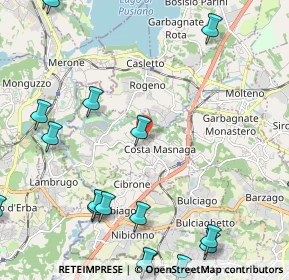 Mappa Via Giuseppe Garibaldi, 23845 Costa Masnaga LC, Italia (3.2795)