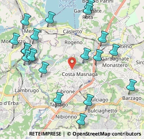 Mappa Via Giuseppe Garibaldi, 23845 Costa Masnaga LC, Italia (2.453)