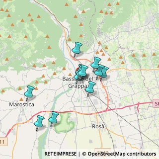 Mappa Viale dei Martiri, 36030 Bassano del Grappa VI, Italia (2.57167)