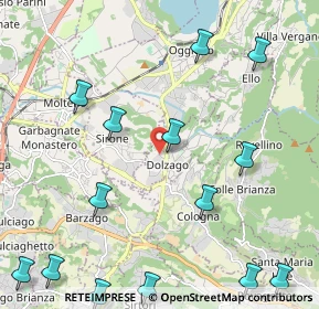 Mappa Via Aldo Moro, 23843 Dolzago LC, Italia (2.89429)