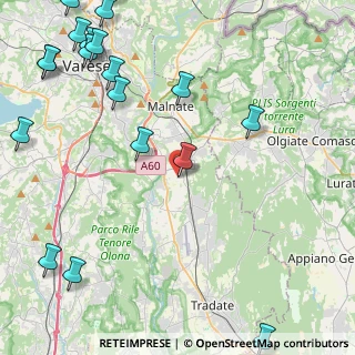 Mappa Via Milano, 21040 Vedano Olona VA, Italia (6.625)