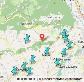 Mappa 36063 Bassano del Grappa VI, Italia (2.52273)