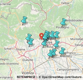 Mappa 36063 Bassano del Grappa VI, Italia (10.72571)