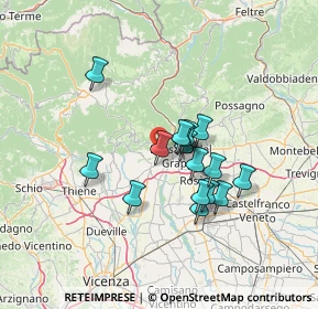 Mappa 36063 Bassano del Grappa VI, Italia (10.5275)