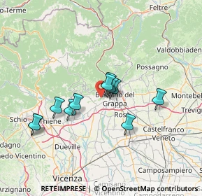 Mappa 36063 Bassano del Grappa VI, Italia (11.35545)