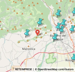 Mappa 36063 Bassano del Grappa VI, Italia (5.50545)