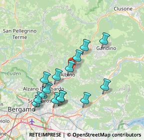 Mappa Via Patrioti, 24021 Albino BG, Italia (7.33667)