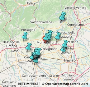 Mappa Via Cà Mora, 31044 Montebelluna TV, Italia (11.996)