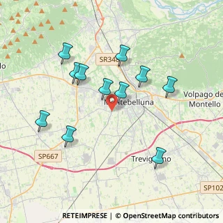Mappa Via Cà Mora, 31044 Montebelluna TV, Italia (3.66091)