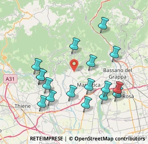 Mappa Via Boli, 36063 Marostica VI, Italia (7.88294)