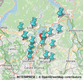 Mappa Via Giuseppe Di Vittorio, 23845 Costa Masnaga LC, Italia (6.37667)