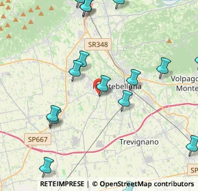 Mappa Borgo Castellana, 31044 Montebelluna TV, Italia (5.42588)