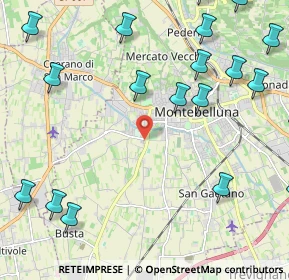 Mappa Borgo Castellana, 31044 Montebelluna TV, Italia (3.0525)