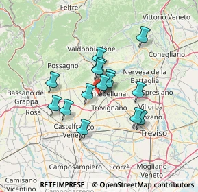 Mappa Borgo Castellana, 31044 Montebelluna TV, Italia (10.066)