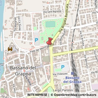 Mappa Viale dei Martiri, 102, 36061 Bassano del Grappa, Vicenza (Veneto)