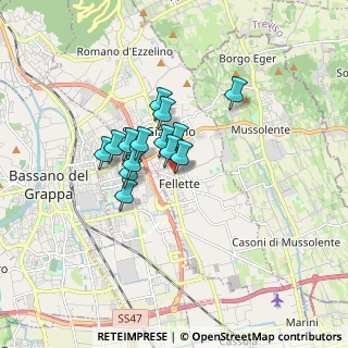 Mappa Via Borgo, 36060 Romano D'ezzelino VI, Italia (1.10429)