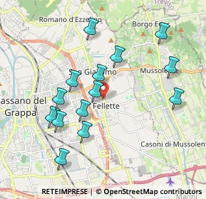 Mappa Via Astico, 36060 Romano D'ezzelino VI, Italia (1.88286)