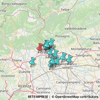 Mappa Via Astico, 36030 Romano D'ezzelino VI, Italia (8.68333)