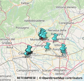 Mappa Vicolo Osellame, 31044 Montebelluna TV, Italia (9.23118)