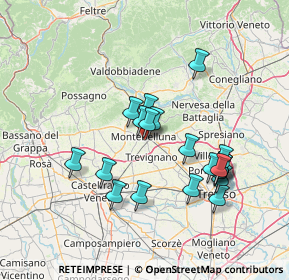 Mappa Via G. Malipiero, 31044 Montebelluna TV, Italia (13.2345)